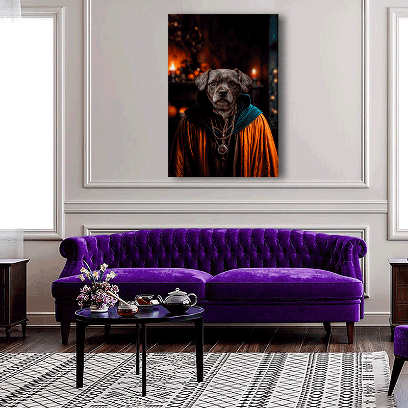 Predictor Pet Halloween Portrait - Custom Pet Portrait